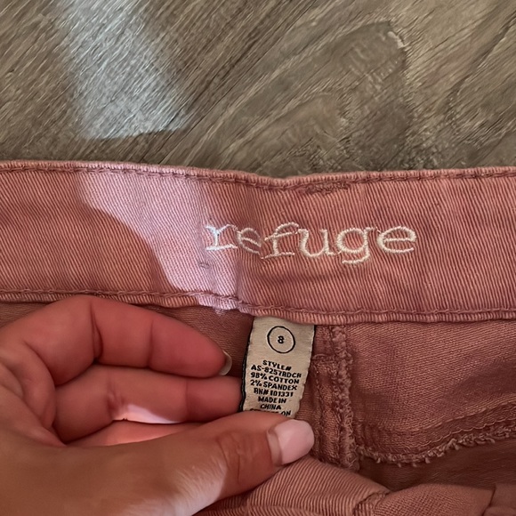 Coral Pink Jean Shorts - Picture 3 of 3